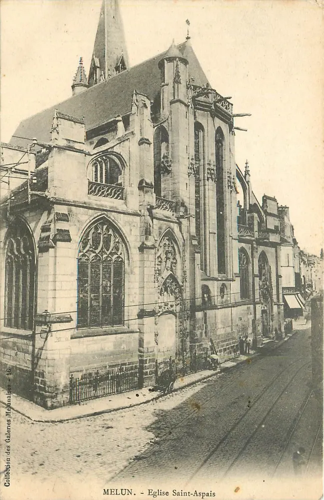 MELUN - Kerk van Sint Aspais — Collectie van de Melaniëse Galerijen - Voorkant