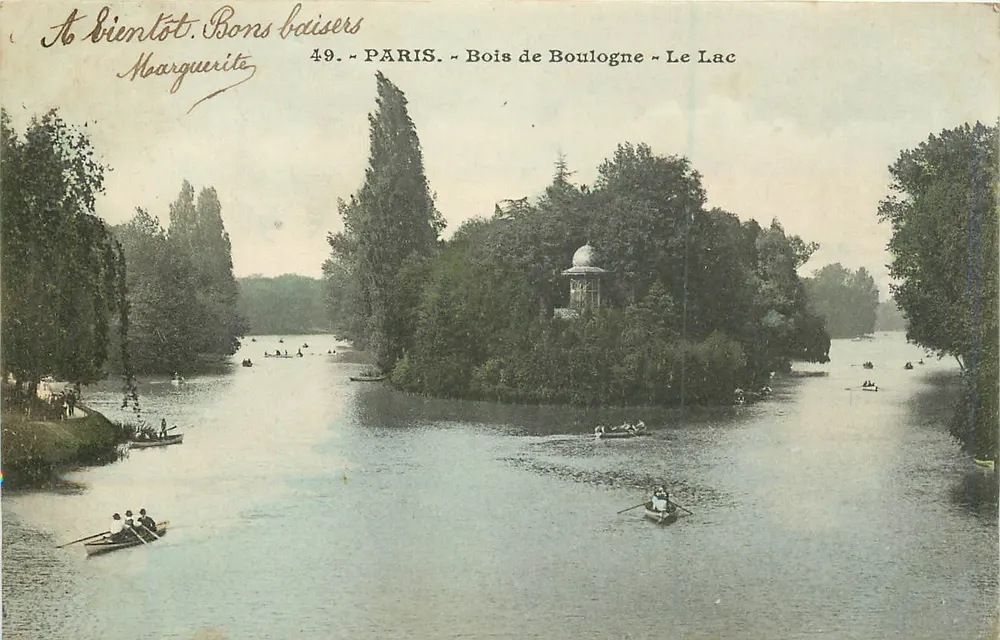 Paris - Bois de Boulogne - O Lago — n°49, editor Marguerite - Frente