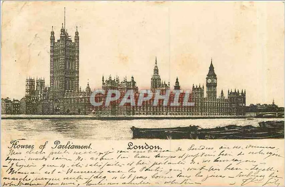 Häuser des Parlaments — London — unbekannter Verleger - Vorderseite