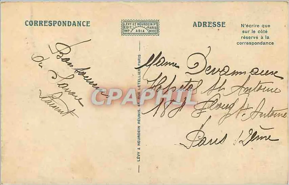 Chamonix-Mont Blanc — Mer de Glace — LL. — Editora LL. n° 523 - Verso
