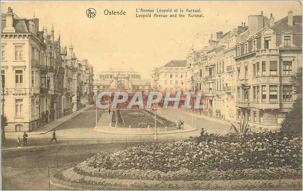 Ostende — L'Avenue Léopold et le Kursaal — éditeur NLS, n° de série non visible - Recto