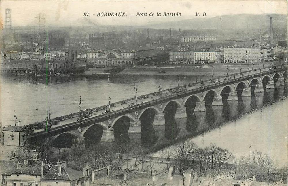 Bordeaux — Ponte da Bastide — Fototipia Maret Debog - Frente
