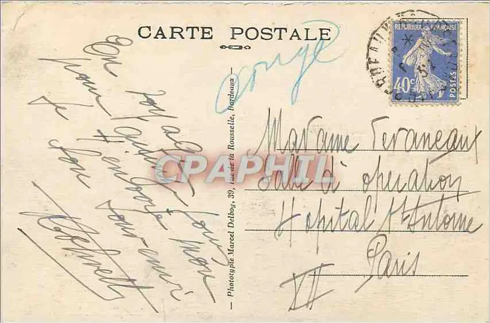 Bordeaux — Ponte da Bastide — Fototipia Maret Debog - Verso