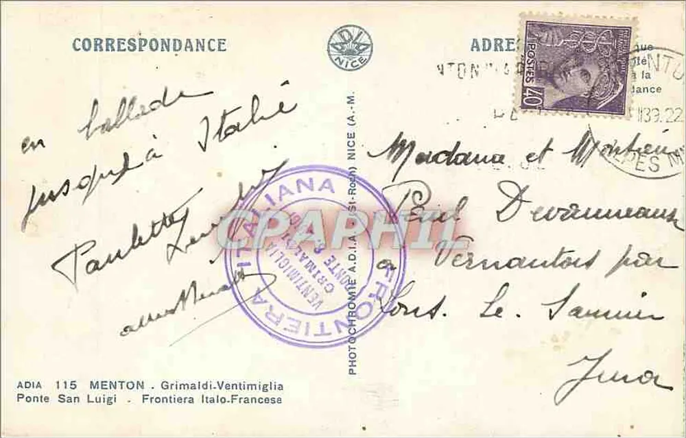 Ponte San Luigi — Grimaldi-Ventimiglia — Adia 115 - Verso