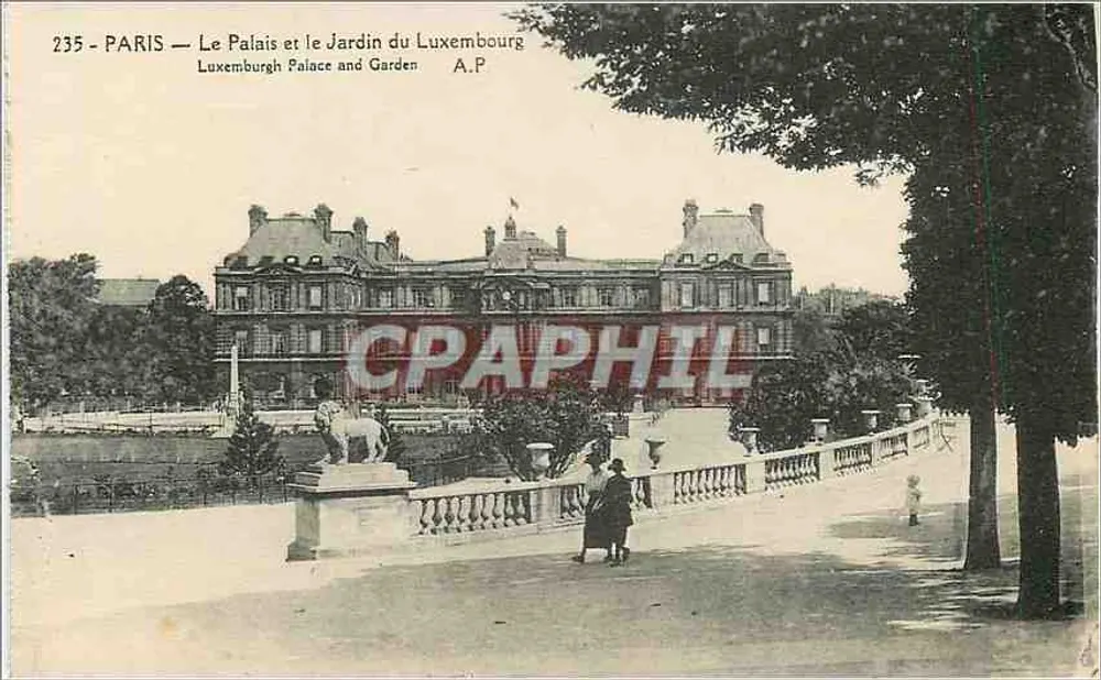 Paris — Das Palais und der Garten des Luxembourg — A.P. - Rückseite