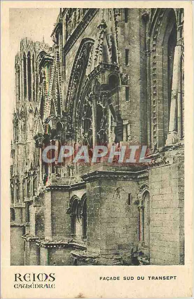 Reims - Catedral — Fachada sul do transepto - Frente