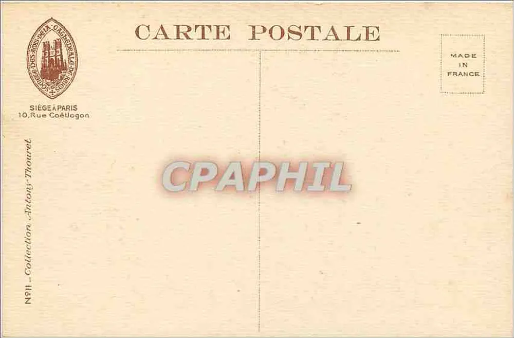 Reims — Kathedrale, die Gewölbe im Querhausquadrat — Verlag: Sitz in Paris, 10 Rue Coëtlogon - Rückseite