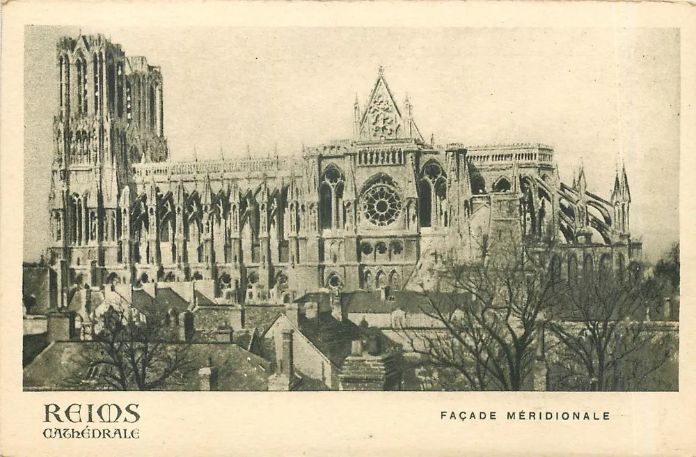 Reims - Catedral - Fachada meridional - Frente