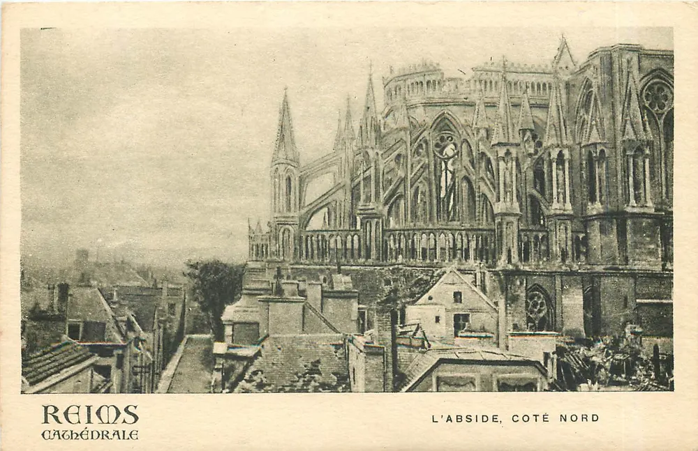Reims - Catedral — A abside, lado norte - Frente