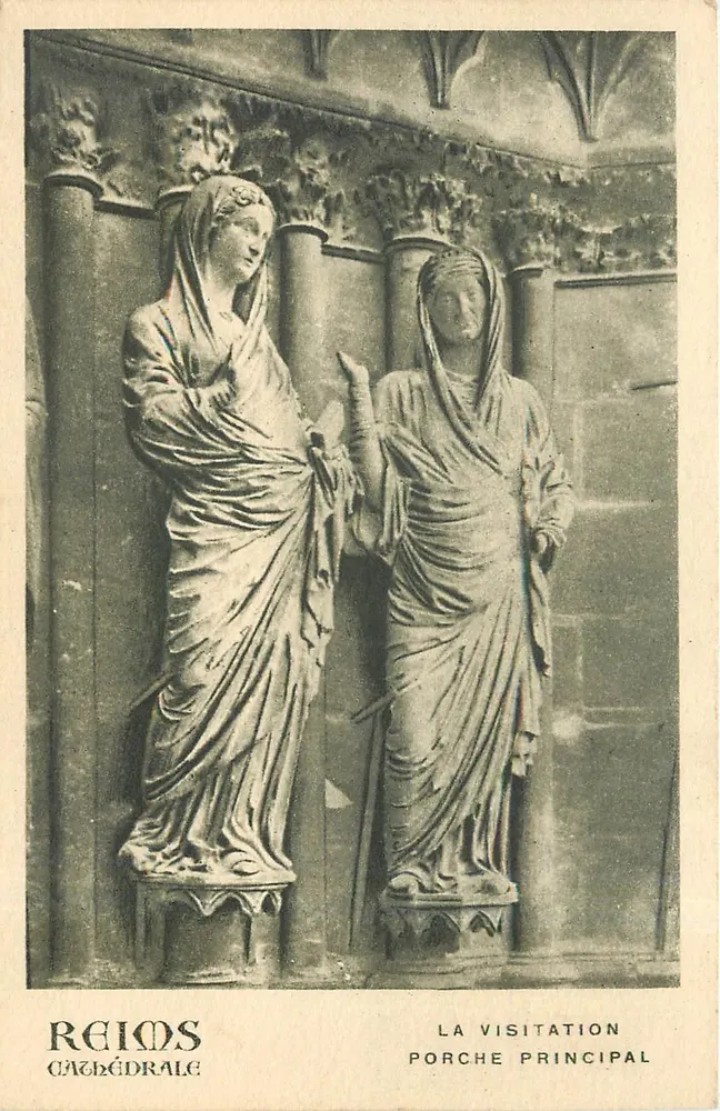 Reims - Cathédrale - La Visitation, Porche Principal - Recto
