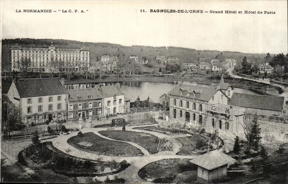 Bagnoles-de-l'Orne — Grand Hotel und Hotel de Paris — Antike Ansichtskarte - Vorderseite
