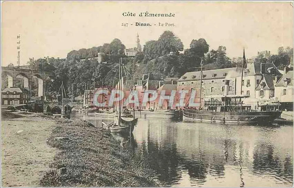 Dinan — O Porto — Costa da Esmeralda, n°247, editor H. L. M. - Frente