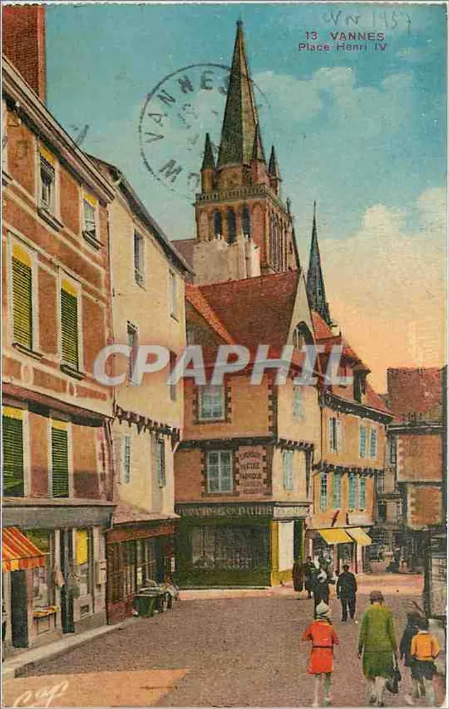 Vannes — Plein Henri IV — uitgever C.° des Arts, Schiltigheim - Voorkant