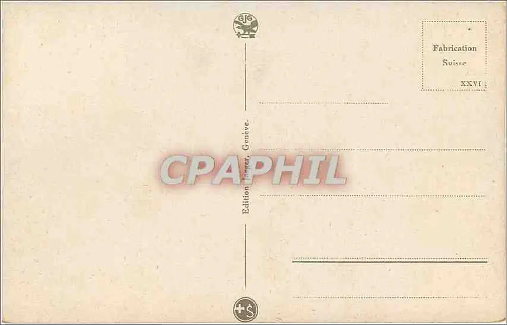 Environs de Zermatt - Chalet à Findelen et le Cervin — Édition G.J.E., Genève, n°124 - Verso