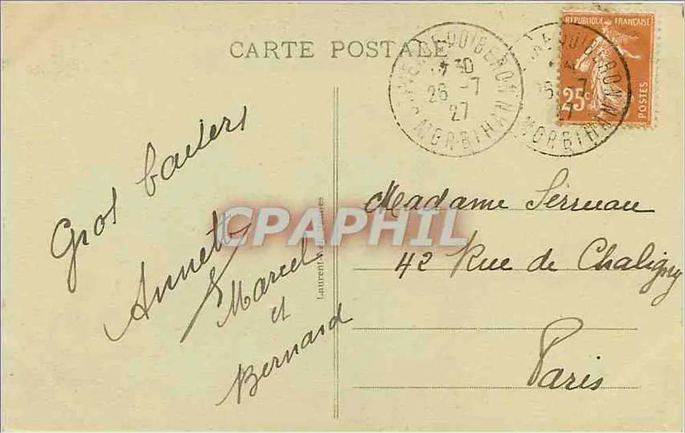 Presqu'île de Quiberon - Port-Blanc von Port-Bara gesehen - n°1182 - Rückseite