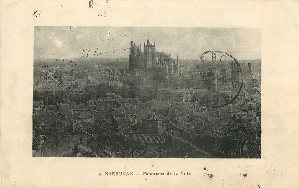 NARBONNE — Panorama della Città — editore sconosciuto, n°4 - Recto