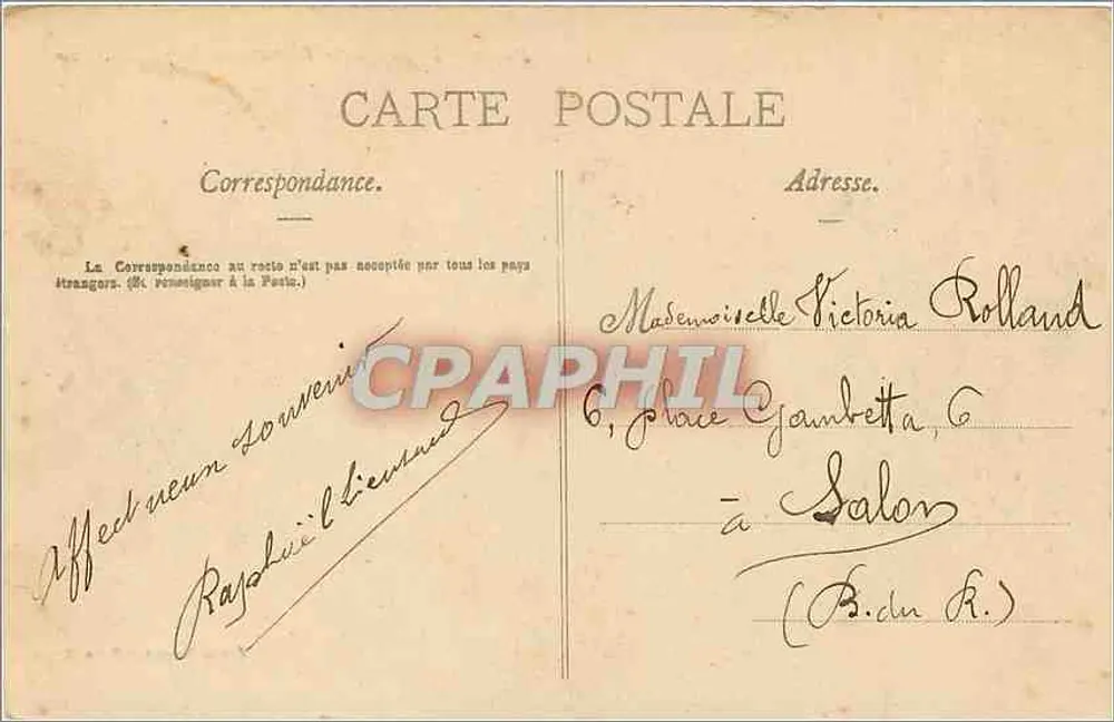 Nîmes — Gärten der Fontaine — Römische Bäder — Verlag: Bibl. de l'Amateur de Cartes Postales - Rückseite