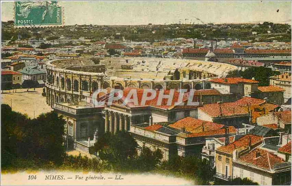 Nîmes — Vista geral — LL. — N° 104 - Frente