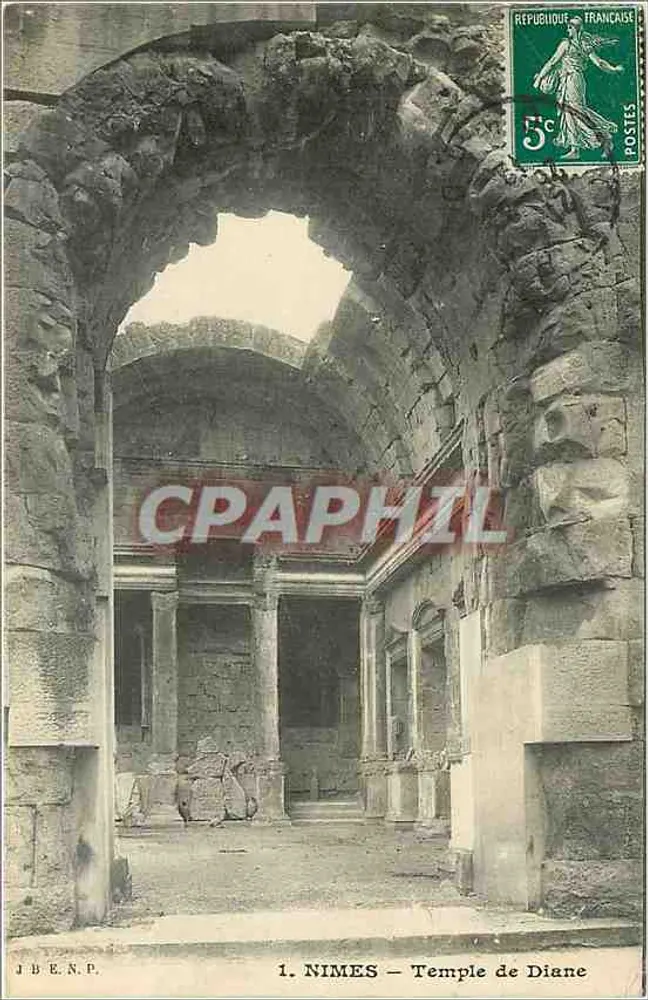 Nîmes — Świątynia Diany — J.B. E.N.P. - Awers
