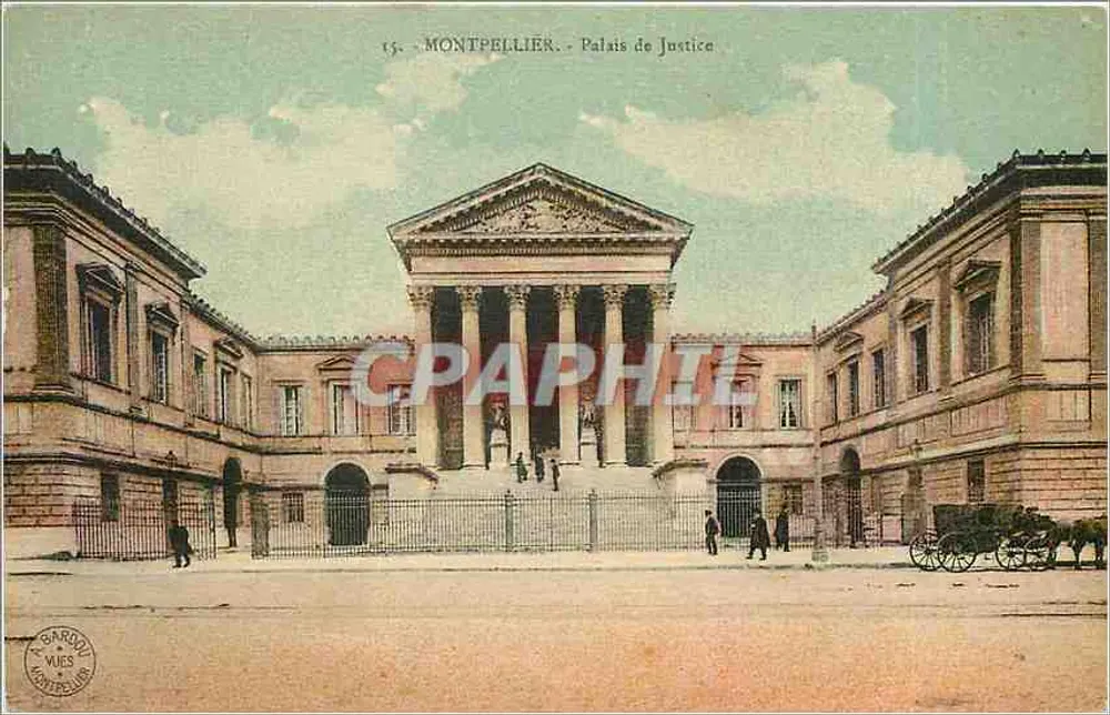 Montpellier - Palácio de Justiça — editor A. Bardou, n°15 - Frente