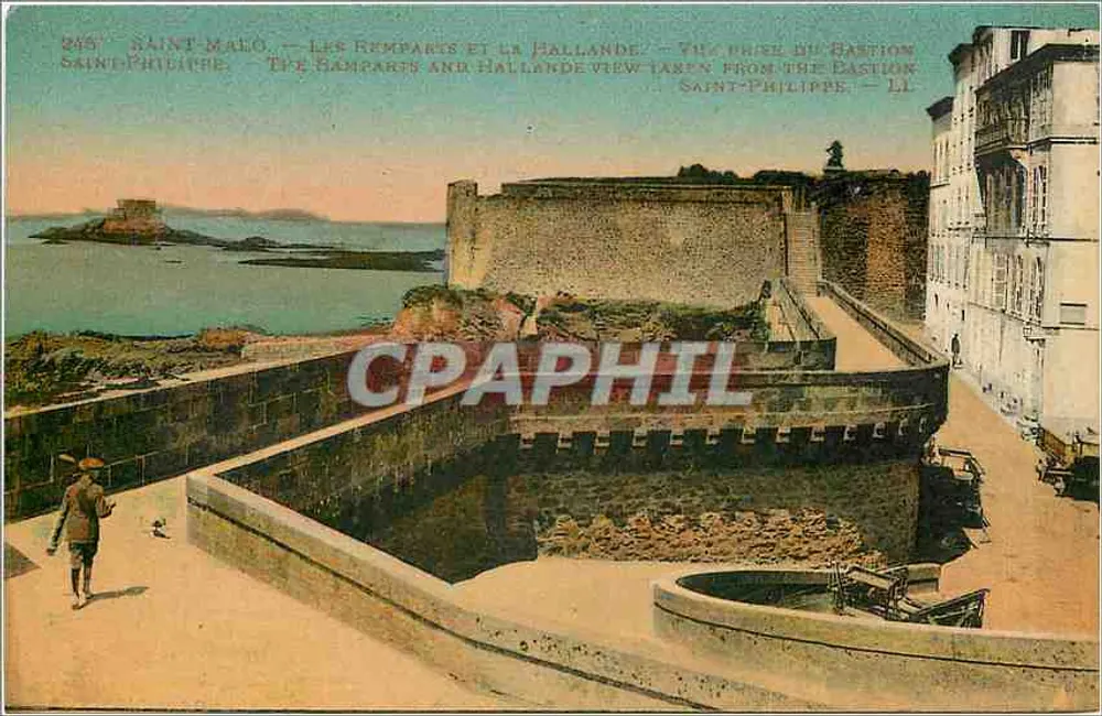 Saint-Malo — Die Mauern und die Hallande — Aufnahme vom Bastion Saint-Philippe — II - Vorderseite