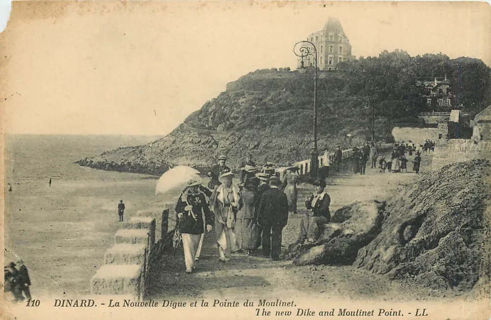 Dinard - La Nouvelle Digue et la Pointe du Moulinet — LL, n°110 - Recto