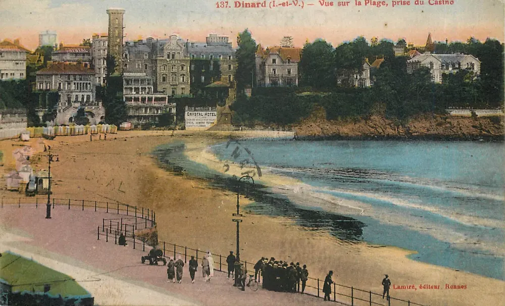 Dinard (I.-et-V.) — Ansicht der Strandpromenade, vom Casino aus — Lamiré, Verleger Rennes - Vorderseite