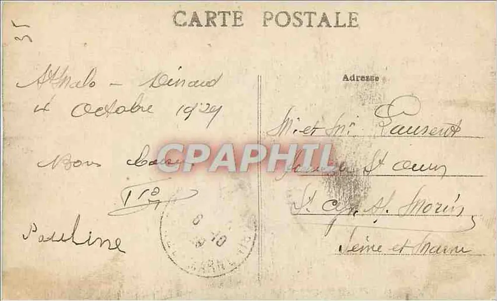 Dinard (I.-et-V.) — Ansicht der Strandpromenade, vom Casino aus — Lamiré, Verleger Rennes - Rückseite