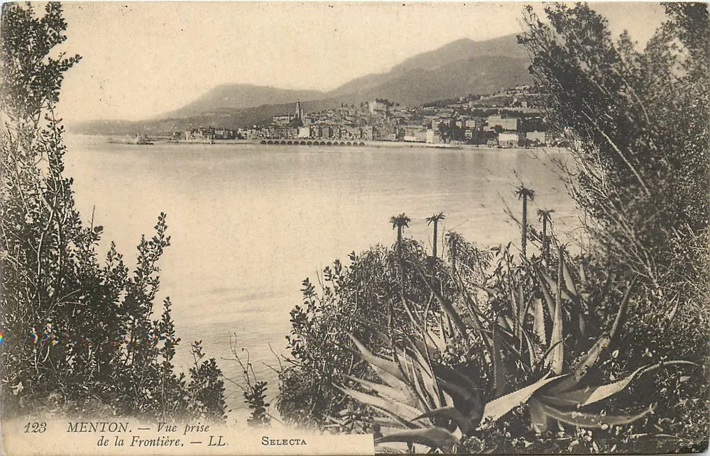 Menton — Vista tirada da Fronteira — Selecta, n°123 - Frente