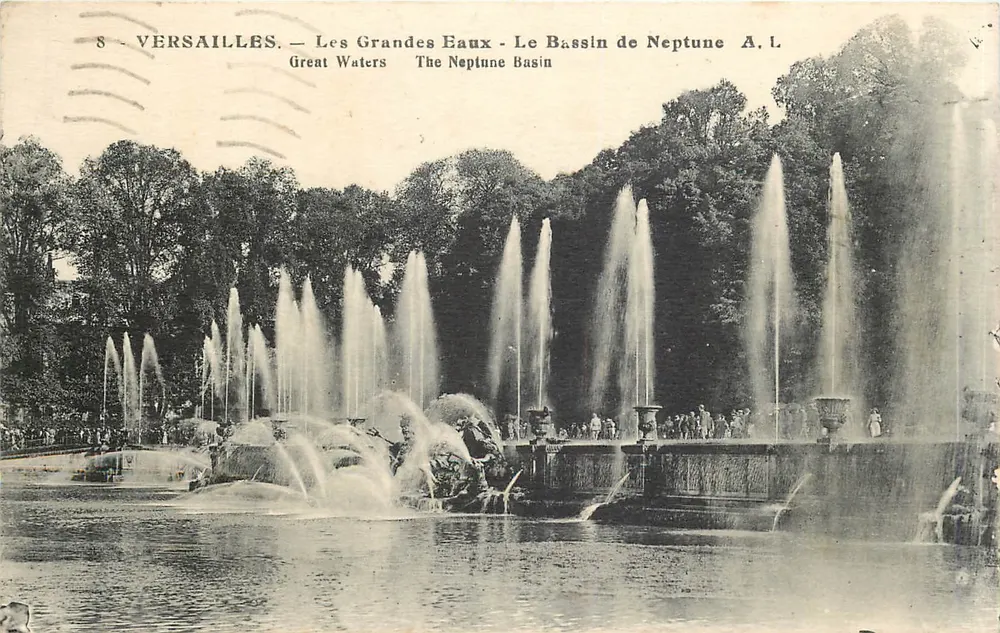 Versailles — Les Grandes Eaux - Le Bassin de Neptune — A. L. - Recto