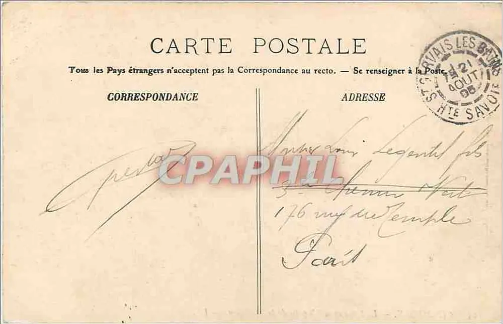Chambéry — Le Lycée et la Chapelle de la Visitation — LL. - Verso