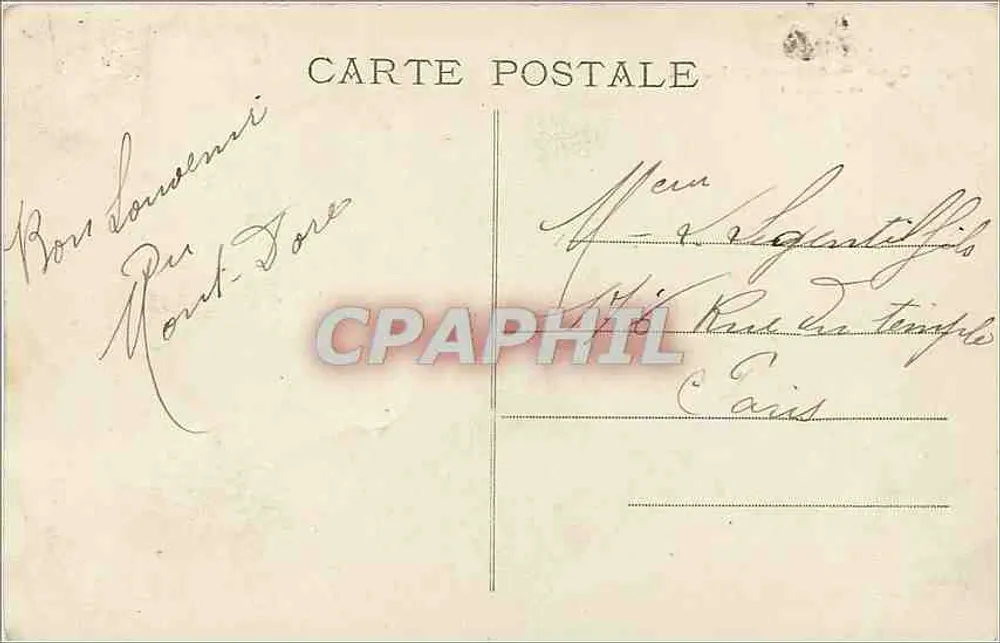 Der Capucin — Puy-de-Dôme — 465 — Mont-Dore — Verlag nicht sichtbar - Rückseite