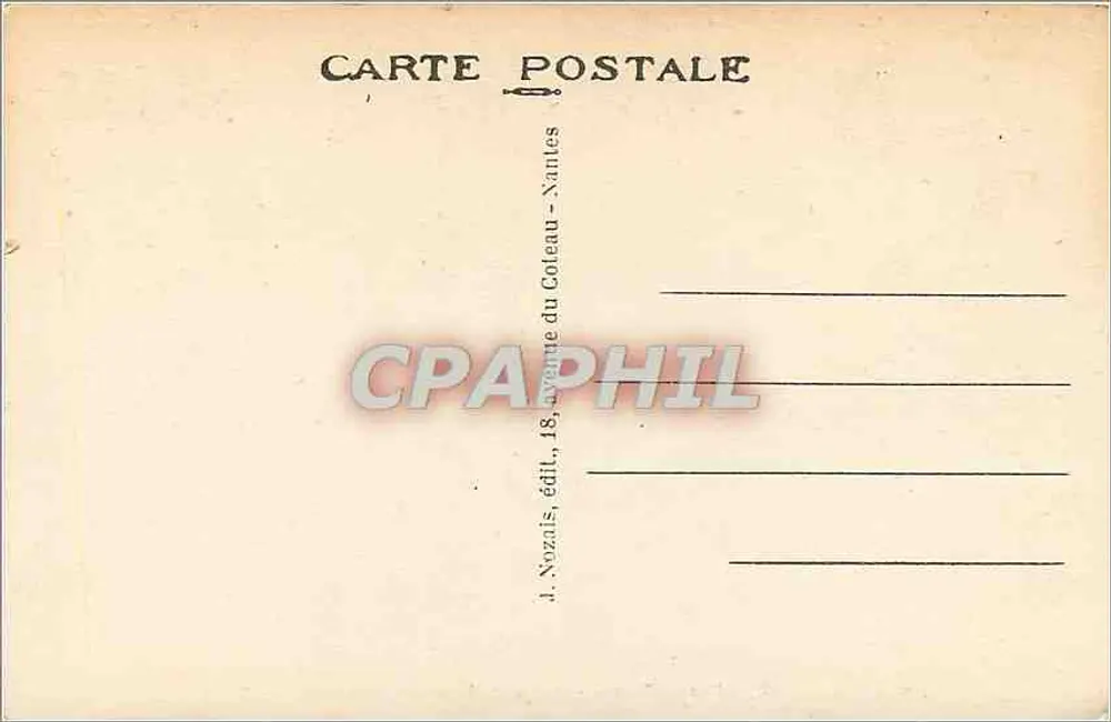 Les Sables-d'Olonne — Interior of the Church — J. Nozais, publisher, 18, avenue du Coteau - Nantes - Back