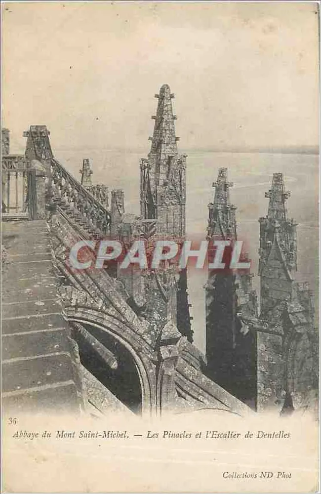 Abtei Mont-Saint-Michel — Die Pinakle und die Treppe der Dentelles — Collections ND Phot, n°36 - Vorderseite