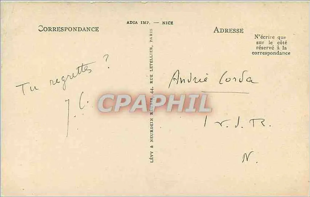 Forêt de Fontainebleau — La Croix du Calvaire — Éditeur Elion, n° 374 - Verso