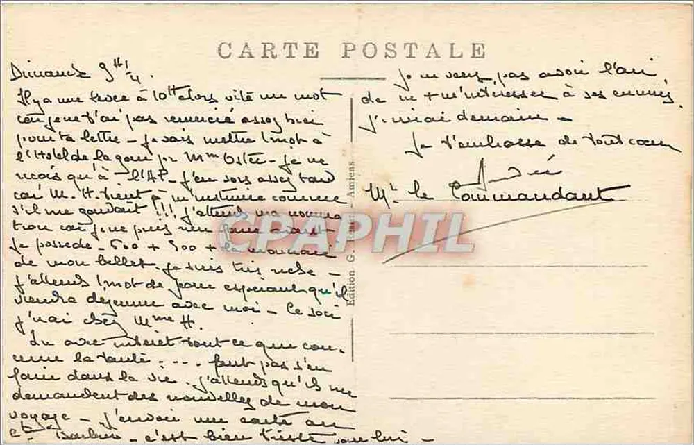 Laon (Aisne) - La Iglesia de San Martín — Edición G. Antents, n° 144 - Reverso