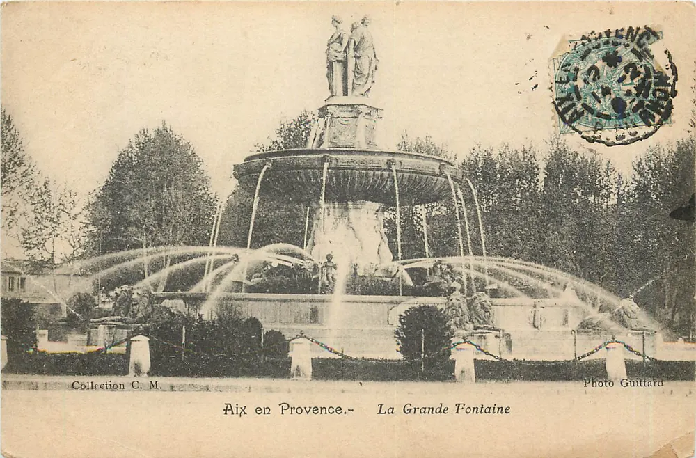 Aix en Provence — La Grande Fontaine — Photo Guittard - Recto