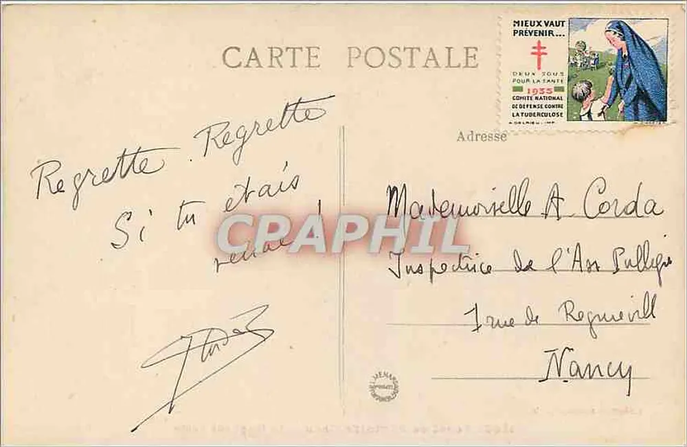 Forêt de Fontainebleau — La Gorge aux Loups — Collection des Animaux, n°1165 - Verso