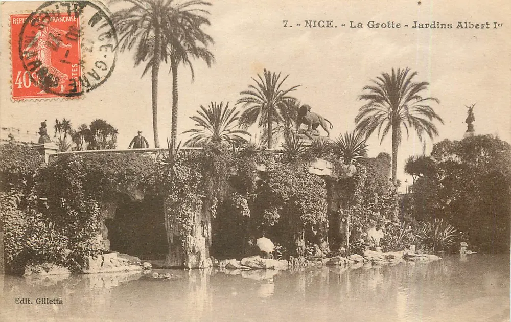 Nice - A Gruta - Jardins Albert Ier — Edit. Gilletta, n°7 - Frente