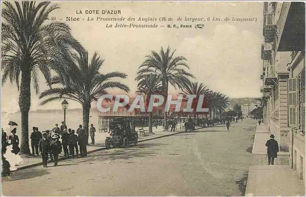 Nice - Die Promenade des Anglais — B. F., Paris - Vorderseite