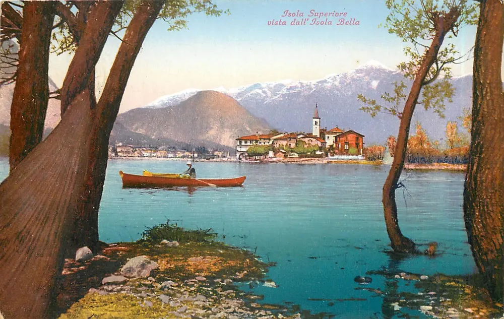 Isola Superiore — vue depuis l'Isola Bella — Edit. Brunner & C., Como — n° 208-66 - Recto