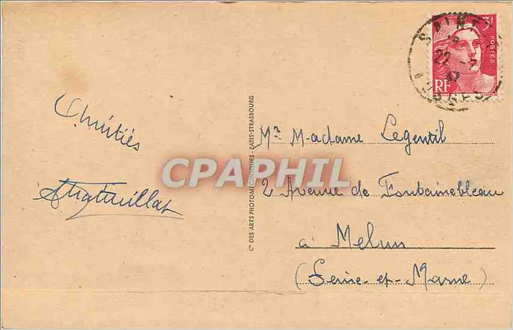 Strasbourg — Place Kléber — Editor Cap, n° 148 - Verso