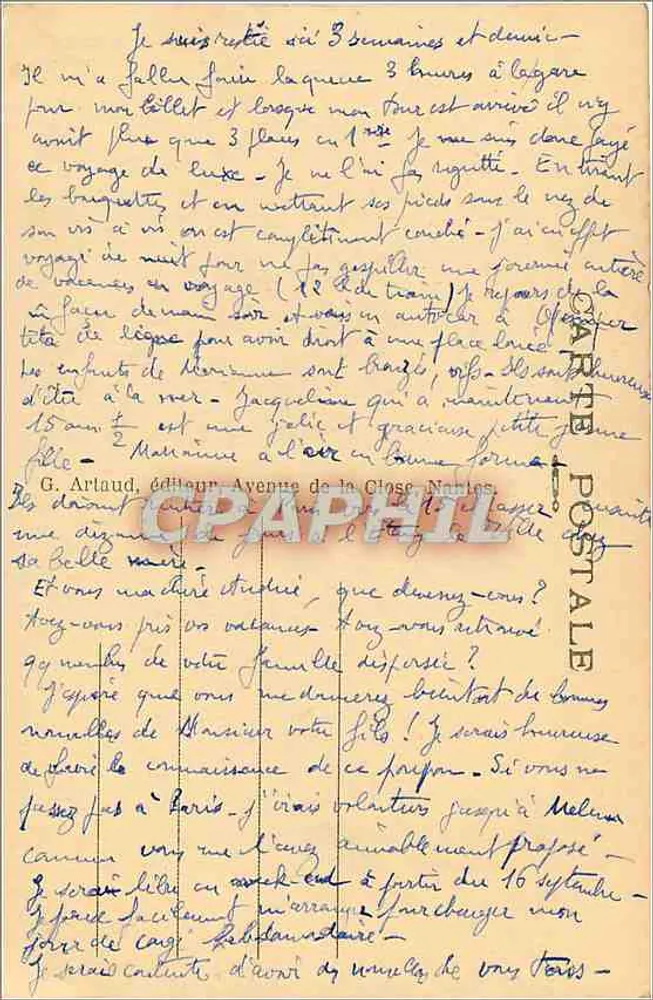 PORT-MANECH (Finistère) — Die Felsen der wilden Küste — Edition Douvrilazet, Nr. 26 - Rückseite