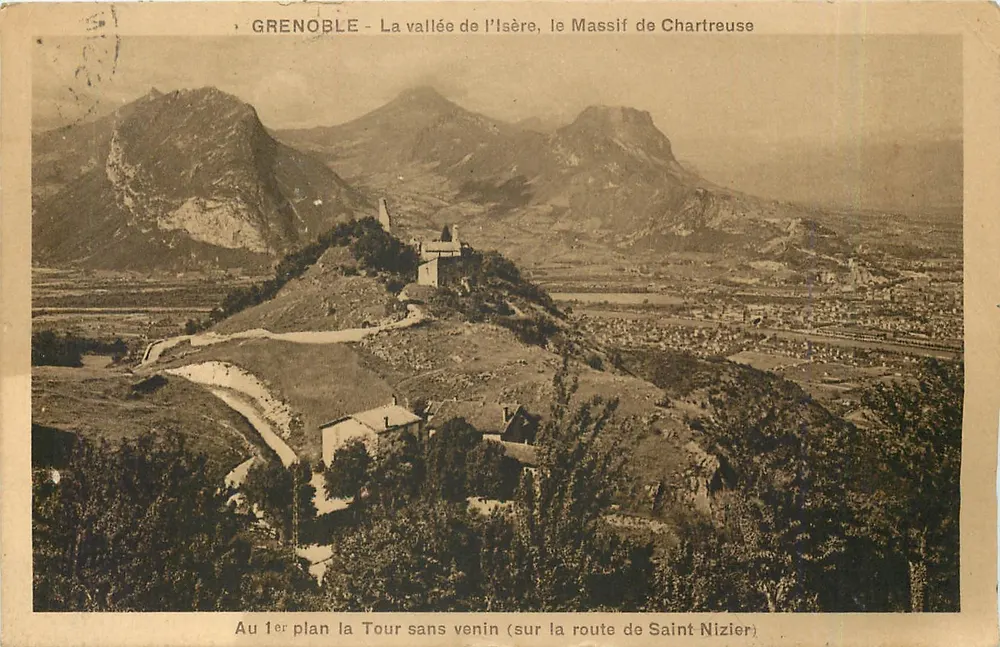Grenoble — A vales de Isère, o Massif de Chartreuse — vista panorâmica com a Torre sem Venin - Frente