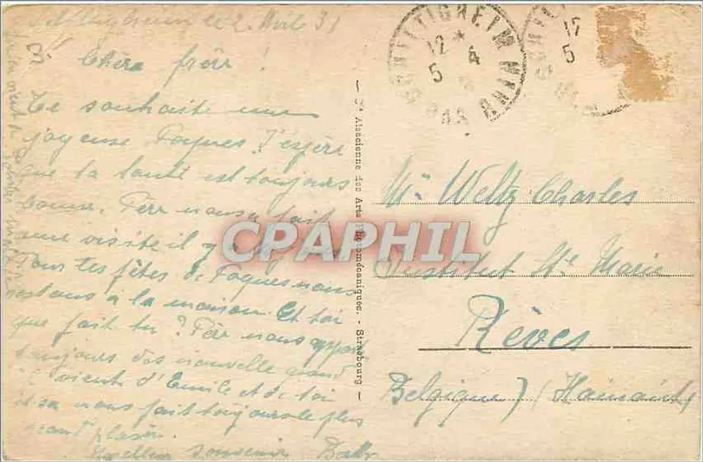 Strasbourg - La Cathédrale - Portail principal — n°15 - Verso