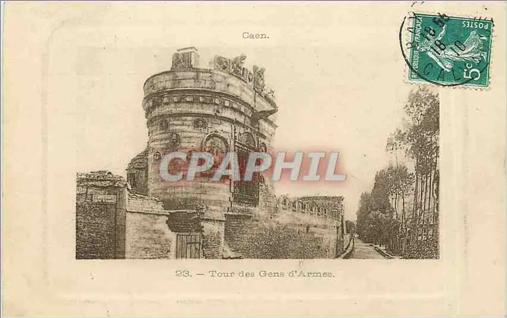 Caen — Torre dos Homens de Armas — Editor anônimo, n° 28 - Frente