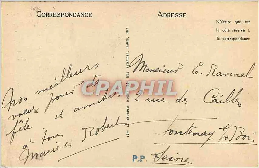 CAEN — A Torre dos Homens de Armas — LL - Verso