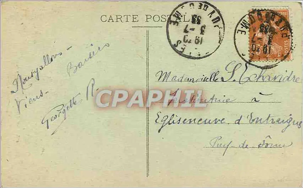 GELLES - A Cachoeira de Say — Lib. Bougé-Béal, 49, Avenue des États-Unis, Clermont-Ferrand - Verso