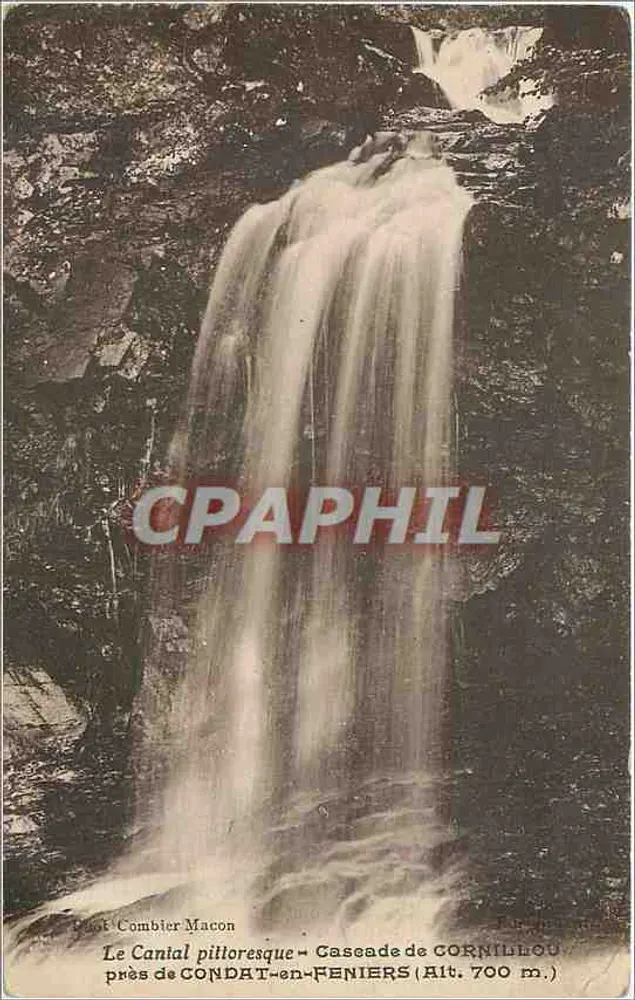 Cascade de Cornilhou — Der pittoreske Cantal — in der Nähe von Condat-en-Feniers (Höhe 700 m) - Vorderseite