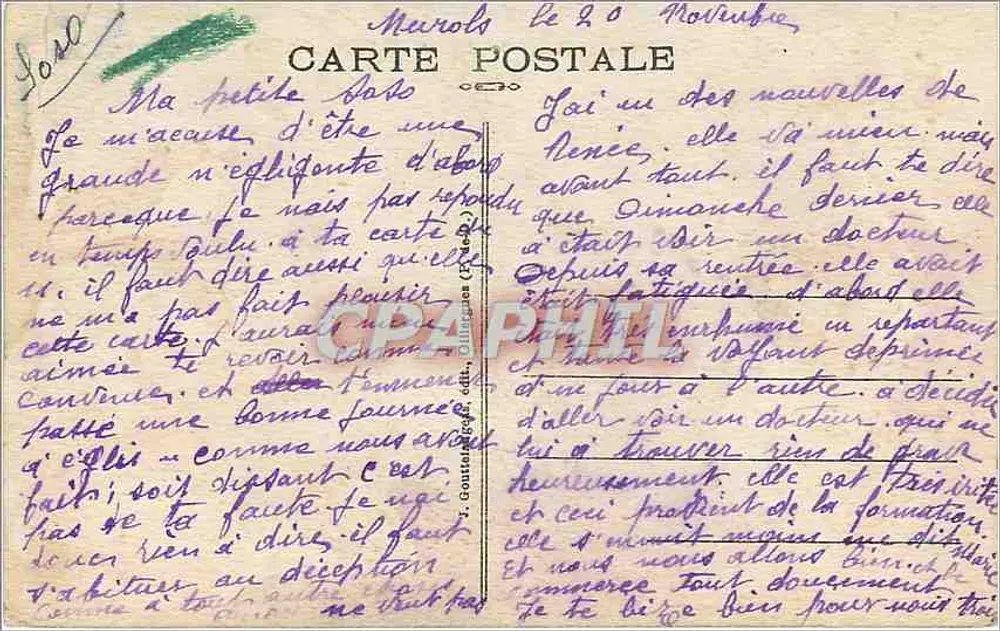 Lac Pavin — Vue générale — G. D'O. n° 123 - Verso